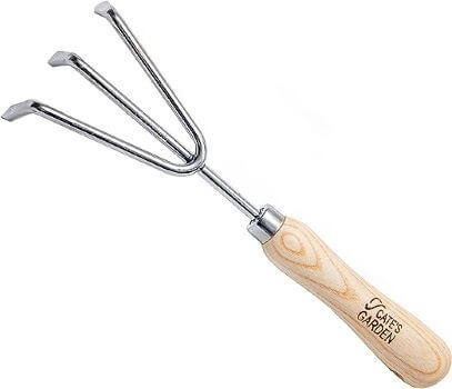 Cate's Garden Garden Hand Cultivator Premium Hand Rake for Tilling Soil