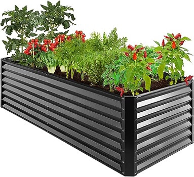 Best Choice Products 8x4x2ft Outdoor Metal Raised Garden Bed