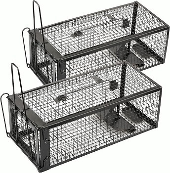 Anyhall 2-Pack Rat Traps Humane Live Mouse Vole Chipmunk